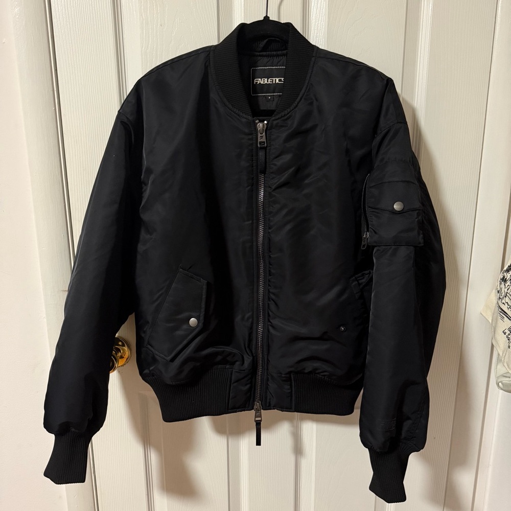 Fabletics Black Bomber Jacket
